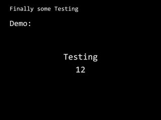 But there is more...Constructor ParametersContextual BindingNamed BindingBind<IClimbingTools>().To<IceScrews>() 	.WithConstructorArgument("brand",					"Black Diamond");Bind<IClimbingTools>().To<QuickDraws>()	.WhenInjectedInto(typeof(SportClimber));Bind<Climber>().To<SportClimber>()					.Named("Simone");climber = kernel.Get<Climber>("Simone");