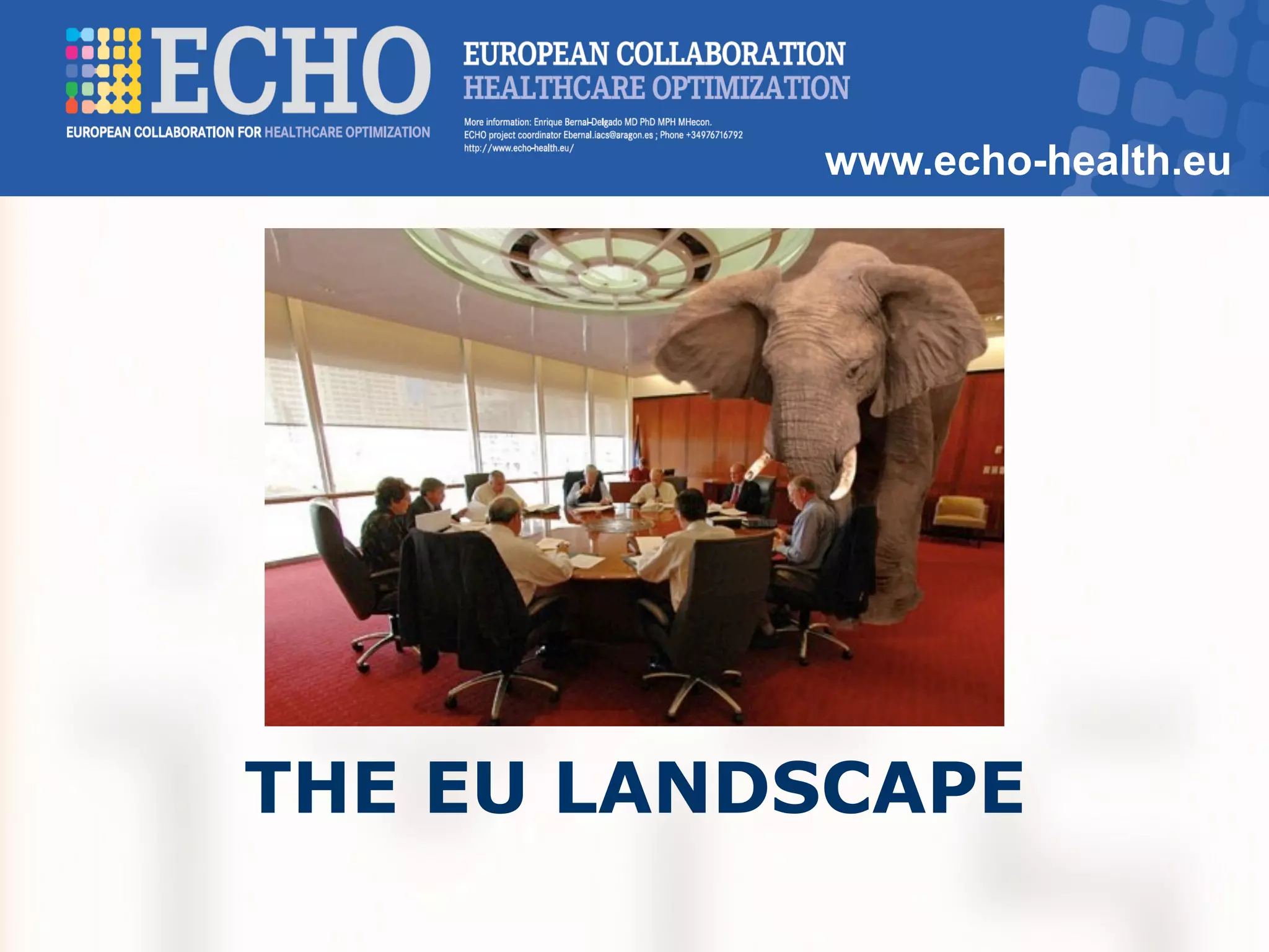 www.echo-health.eu
THE EU LANDSCAPE
 