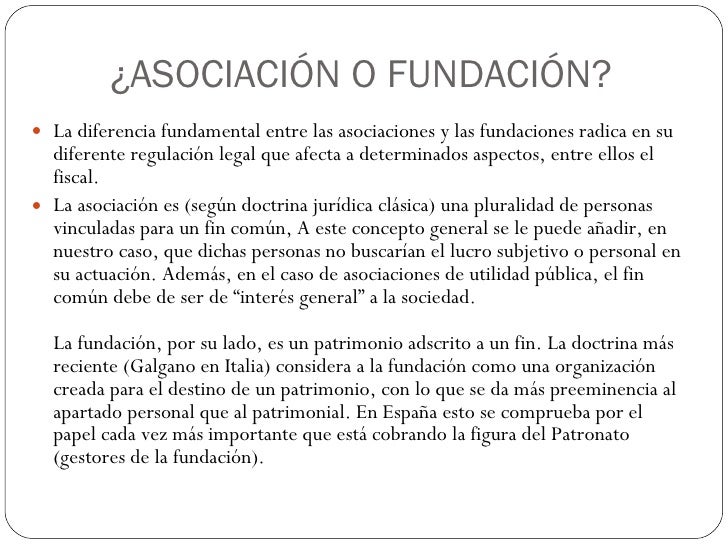 ASOCIACIÓN & FUNDACIÓN