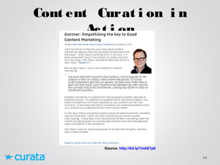 The Cont ent Curat i on
Process
29#Cont ent Market i ng
Organi ze &
Annot at eFi nd Share
 