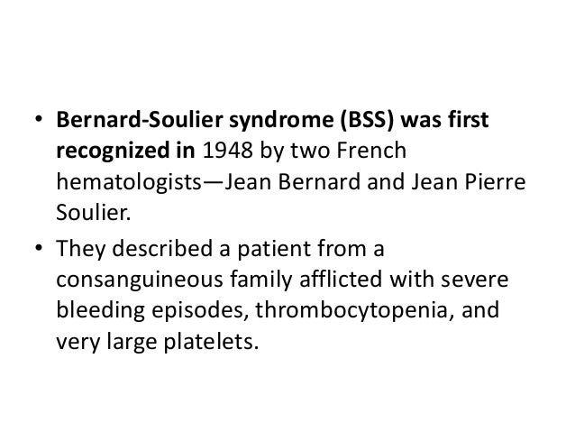 Bernard soulier syndrome