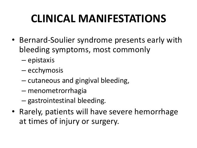Bernard soulier syndrome