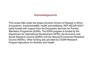 The challenge of climate-related infectious livestock diseases in undermining social entrepreneurship development for rural communities
