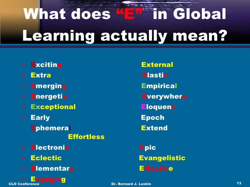 "Exciting" ELearning and the Big "E"