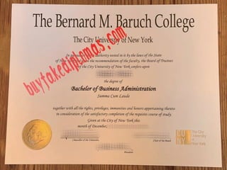 Bernard M.Baruch College-CUNY degree