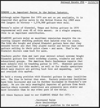 Carta de Bernard Mershy-Representante Giannini EUA - 29.12.70 - Inglês