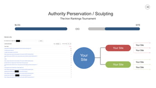 44
Authority Perservation / Sculpting
The Iron Rankings Tournament
BLOG SITE
Your
Site
Your Site
Your Site
Your Site
Your Site
Your Site
Your Site
 