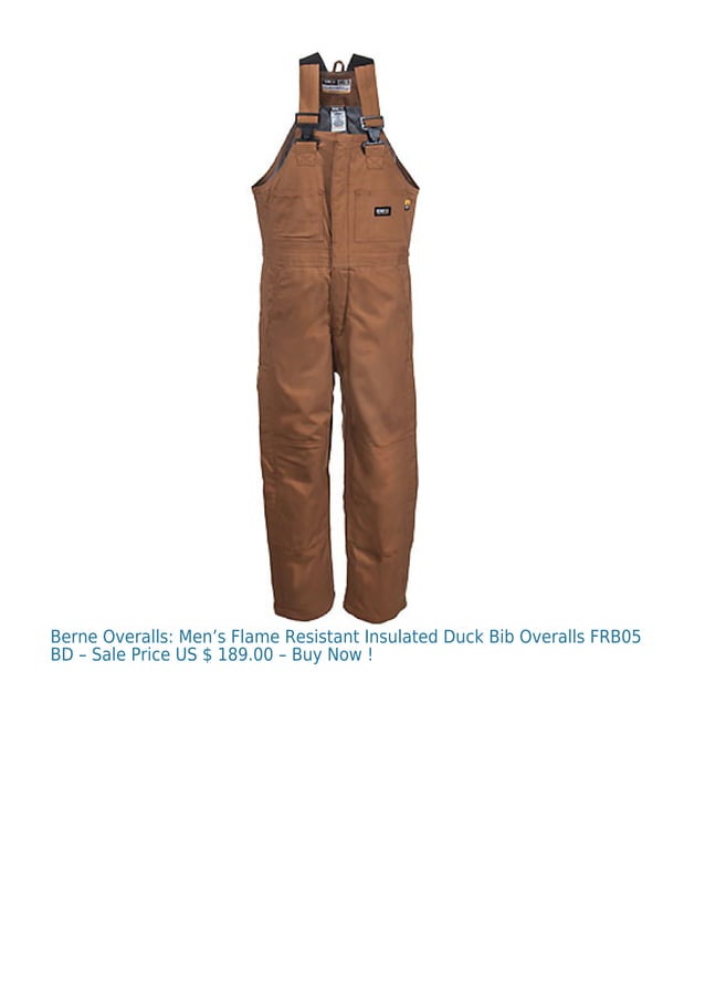 Berne Overalls PDF