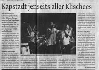 "Kapstadt jenseits aller Klischees" - Manuel Fischer, Berner Zeitung 13. Juli 2010