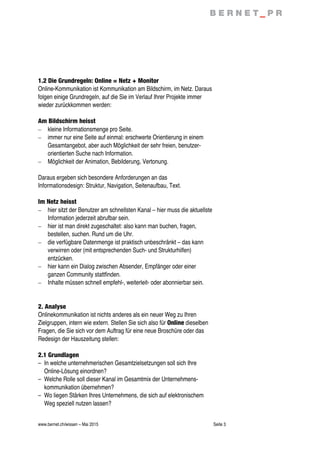 www.bernet.ch/wissen – Mai 2015 Seite 3
1.2 Die Grundregeln: Online = Netz + Monitor
Online-Kommunikation ist Kommunikatio...