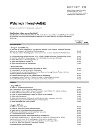 Webcheck Internet-Auftritt
Weitergabe von Resultaten nur mit Quellenangabe: www.bernet.ch


Wie effizient und wirksam ist ...