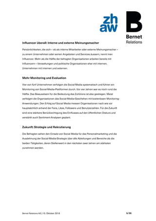 Bernet Relations AG | 15. Oktober 2018 5/35
Influencer überall: Interne und externe Meinungsmacher
Persönlichkeiten, die s...