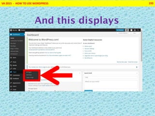 VA 2015 - HOW TO USE WORDPRESS 193
And this displays
 