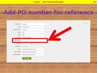 VA 2015 HOW TO USE INVOICEABLE 121
 