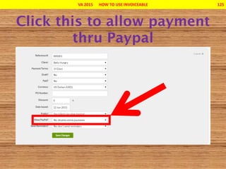 VA 2015 HOW TO USE INVOICEABLE 125
 