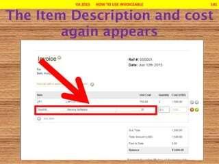 VA 2015 HOW TO USE INVOICEABLE 141
 