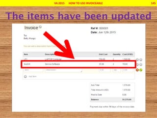VA 2015 HOW TO USE INVOICEABLE 145
 