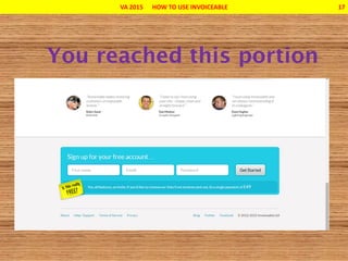 VA 2015 HOW TO USE INVOICEABLE 17
 