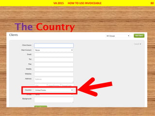 VA 2015 HOW TO USE INVOICEABLE 80
 