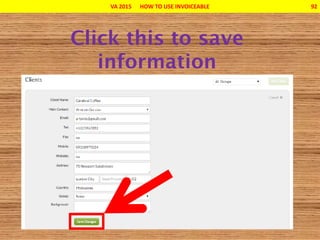 VA 2015 HOW TO USE INVOICEABLE 92
 