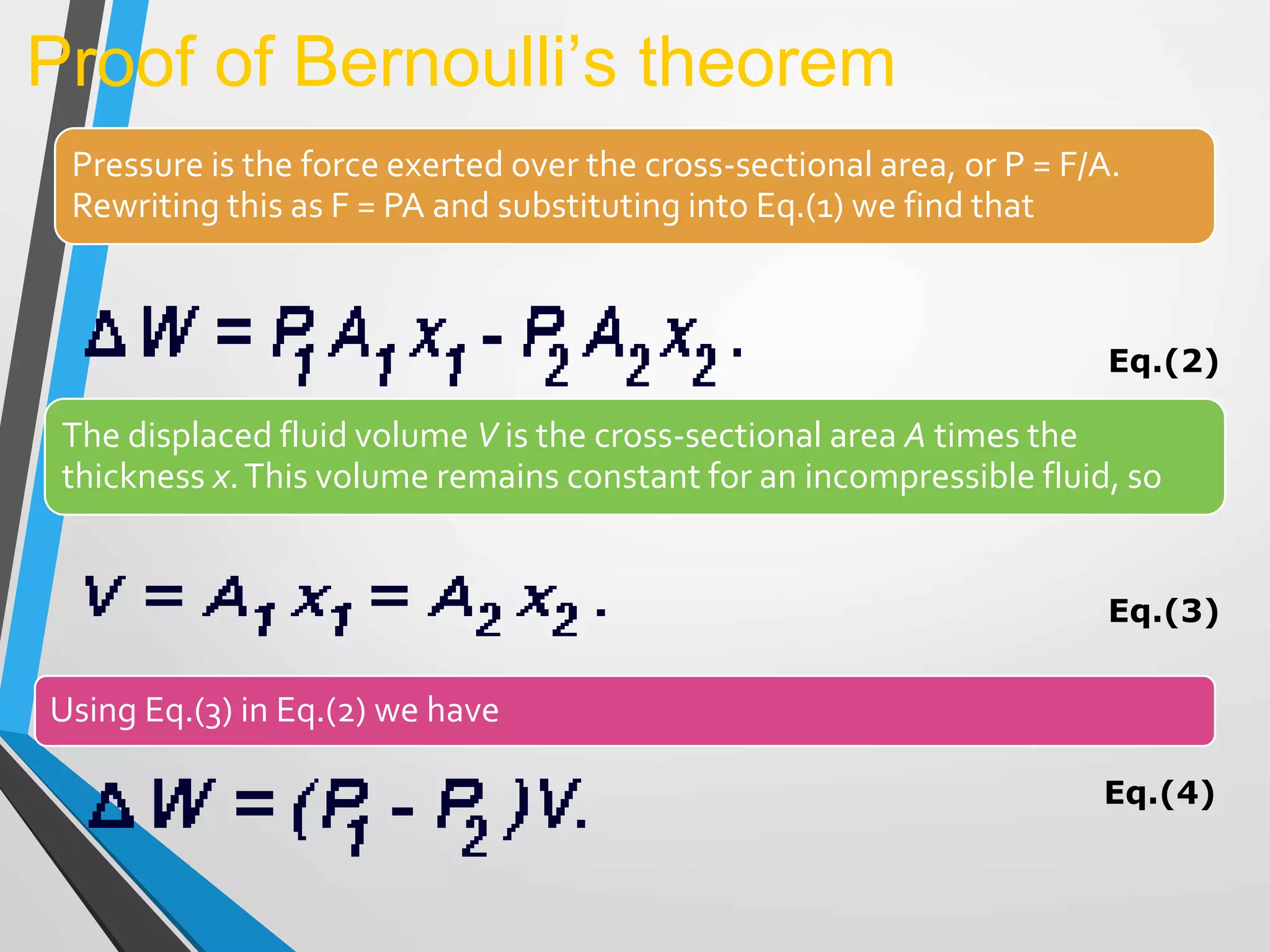 Bernoulli and continuity equation | PPTX | Physics | Science