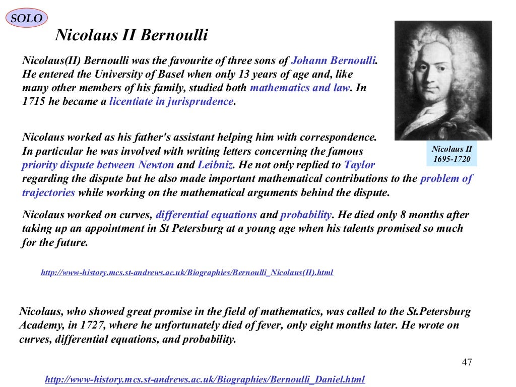 Bernoulli Family