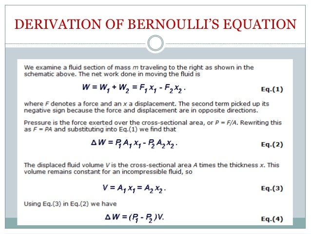 bernoullis theorem 31 bernoulli's theorem (after d bernoulli 1700-1782) consider steady flow of an inviscid fluid in a small section of a stream tube as illustrated in figure 3 below. bernoullis theorem 31 bernoulli's theorem (after d bernoulli 1700-1782) consider steady flow of an inviscid fluid in a small section of a stream tube as illustrated in figure 3 below.