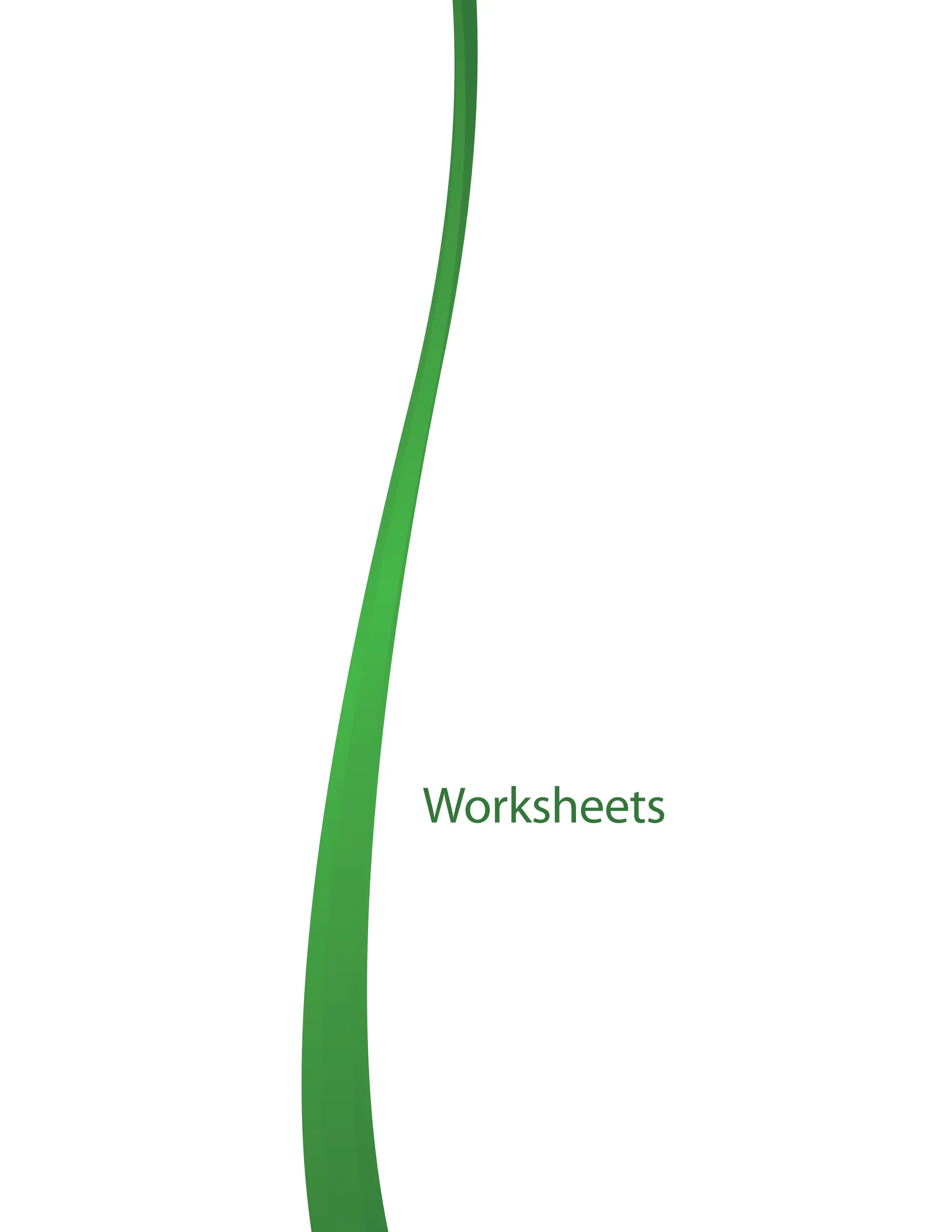 Worksheets
 
