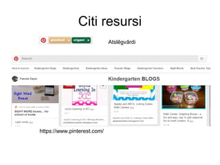 Citi resursi
https://www.pinterest.com/
Atslēgvārdi
 