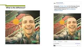 What is the difference?
Congrats @Kelly_Nash on her first day of work.
Proof that sometimes you just need to take
opportunities head on #BeroccaBigDay
#SelfieForNash
 