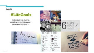 © Orchard 2015
Insight
#LifeGoals
In the current meme,
people are recycling user-
generated content …
 