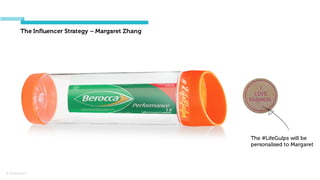 © Orchard 2015
The Influencer Strategy – Margaret Zhang
The #LifeGulps will be
personalised to Margaret
 