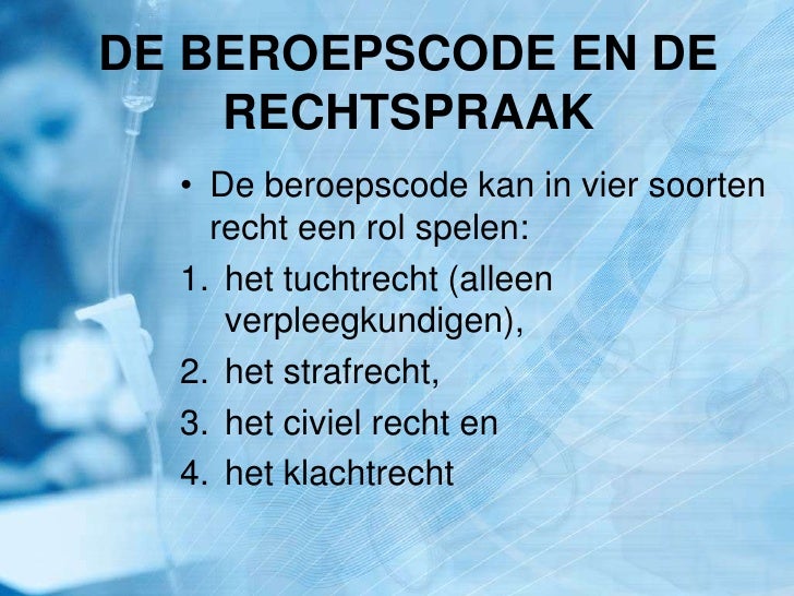 Beroepscode verpleegkundigen