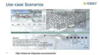 13
Use-case Scenarios
http://www.ict-citypulse.eu/scenarios/
 