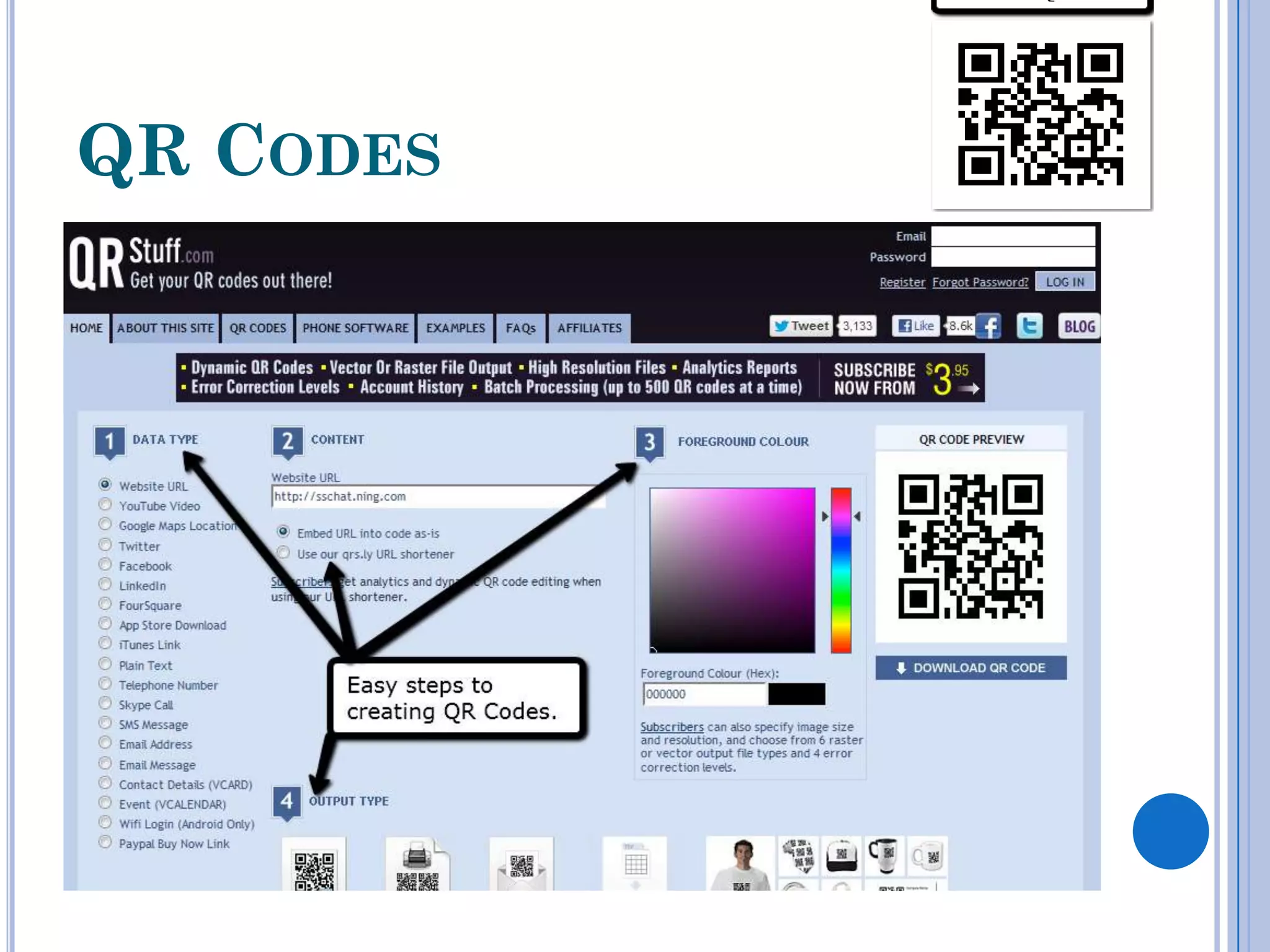 QR CODES
 
