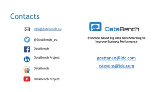 gcattaneo@idc.com
rstevens@idc.com
Evidence Based Big Data Benchmarking to
Improve Business Performance
 