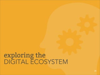 24
exploring the
DIGITAL ECOSYSTEM
 