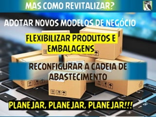 2017 Direitos Reservados
PAULO ROBERTO BERTAGLIA
MAS COMO REVITALIZAR?
ADOTAR NOVOS MODELOS DE NEGÓCIO
FLEXIBILIZAR PRODUTOS E
EMBALAGENS
RECONFIGURAR A CADEIA DE
ABASTECIMENTO
PLANEJAR, PLANEJAR, PLANEJAR!!!
 