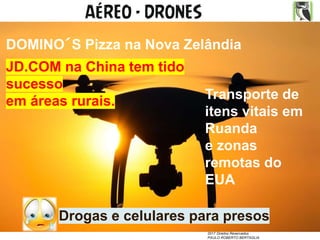 2017 Direitos Reservados
PAULO ROBERTO BERTAGLIA
AÉREO - DRONES
DOMINO´S Pizza na Nova Zelândia
JD.COM na China tem tido
s...
