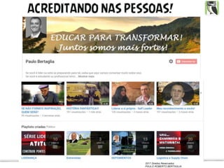 2017 Direitos Reservados
PAULO ROBERTO BERTAGLIA
ACREDITANDO NAS PESSOAS!
 