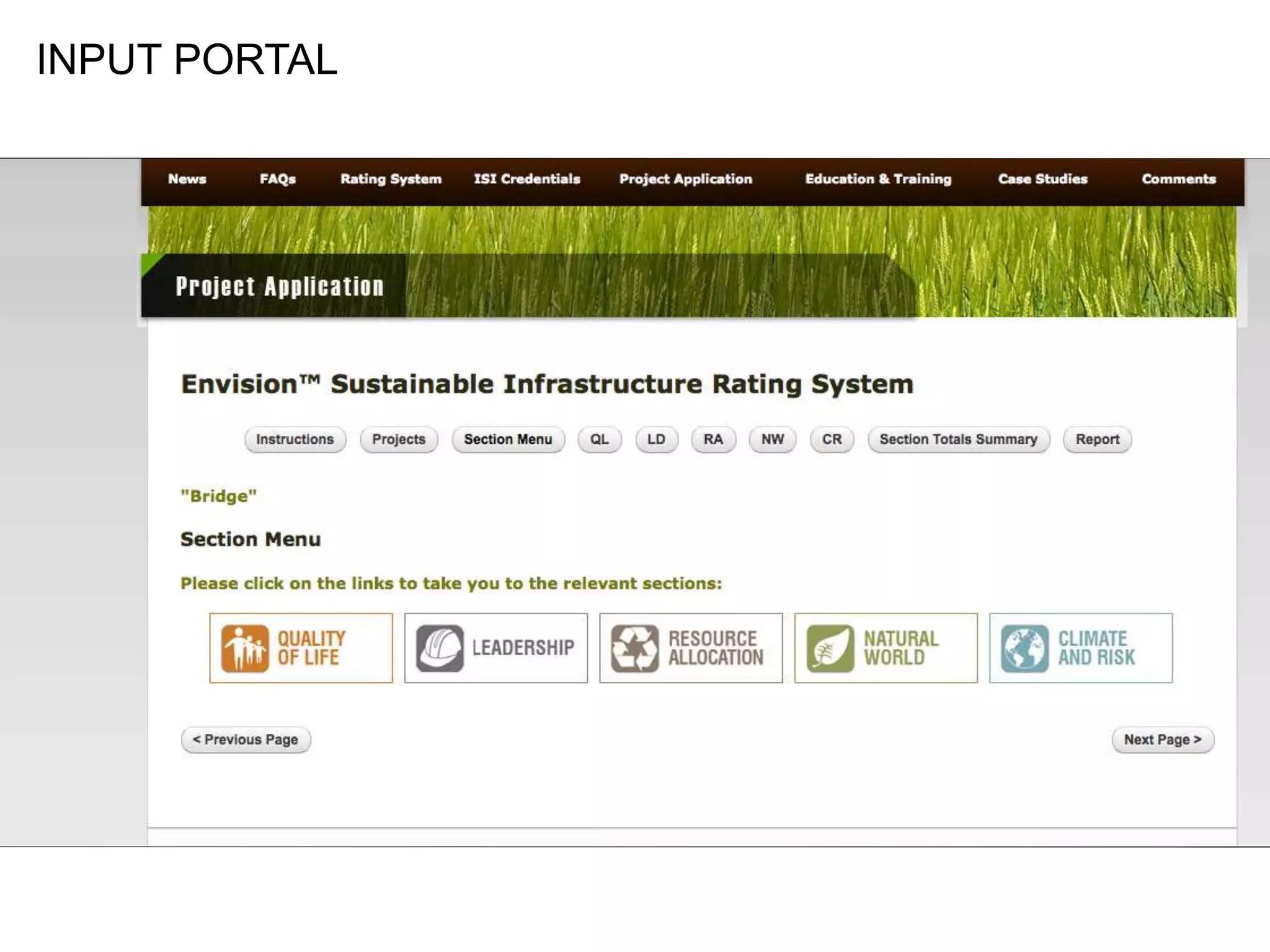 INPUT PORTAL
 