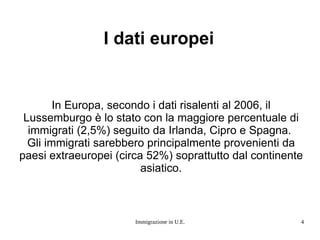 La situazione italiana 