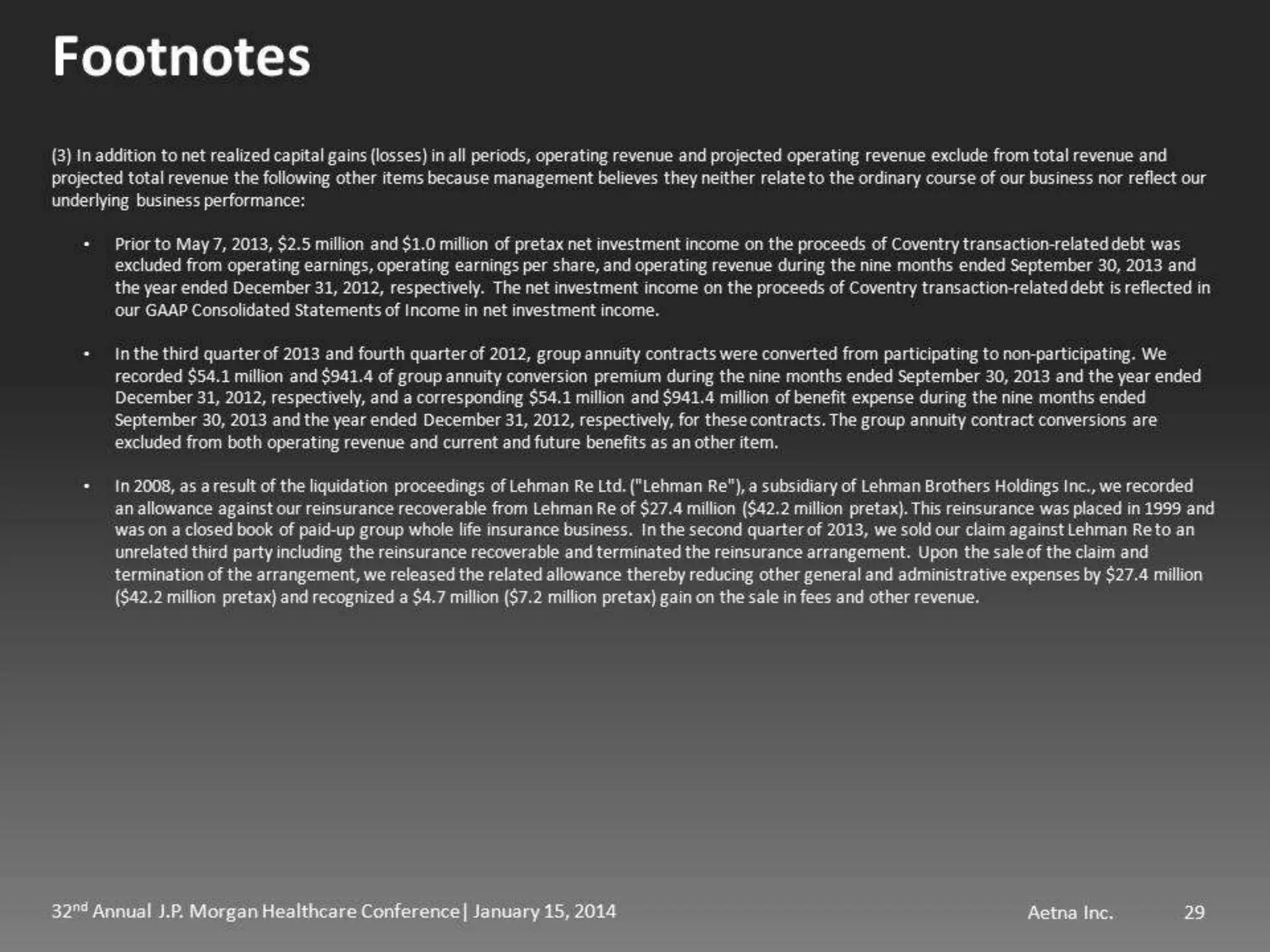 Mark Bertolini of Aetna at JP Morgan Healthcare 2014