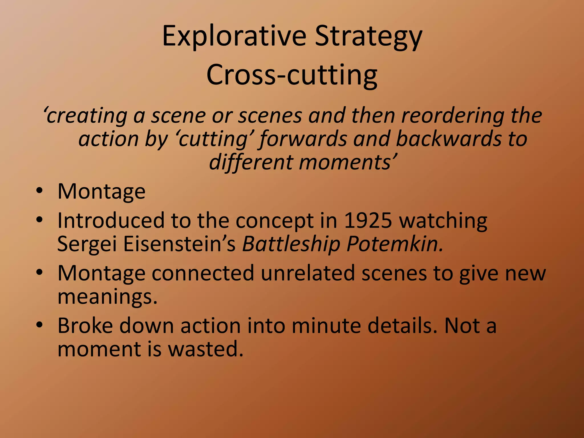 Making the familiar seem strange. 