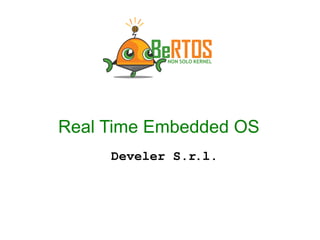 Real Time Embedded OS
     Develer S.r.l.
 