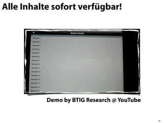 Alle Inhalte sofort verfügbar!




           Demo by BTIG Research @ YouTube


                                             28
 
