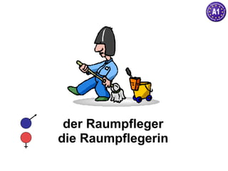 der Raumpfleger die Raumpflegerin 