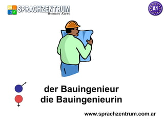 der Bauingenieur die Bauingenieurin www.sprachzentrum.com.ar 