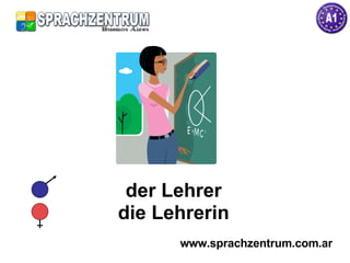 der Lehrer die Lehrerin www.sprachzentrum.com.ar 