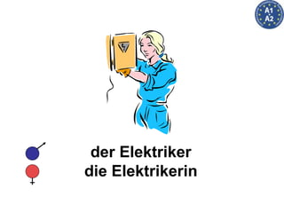 der Elektriker die Elektrikerin 